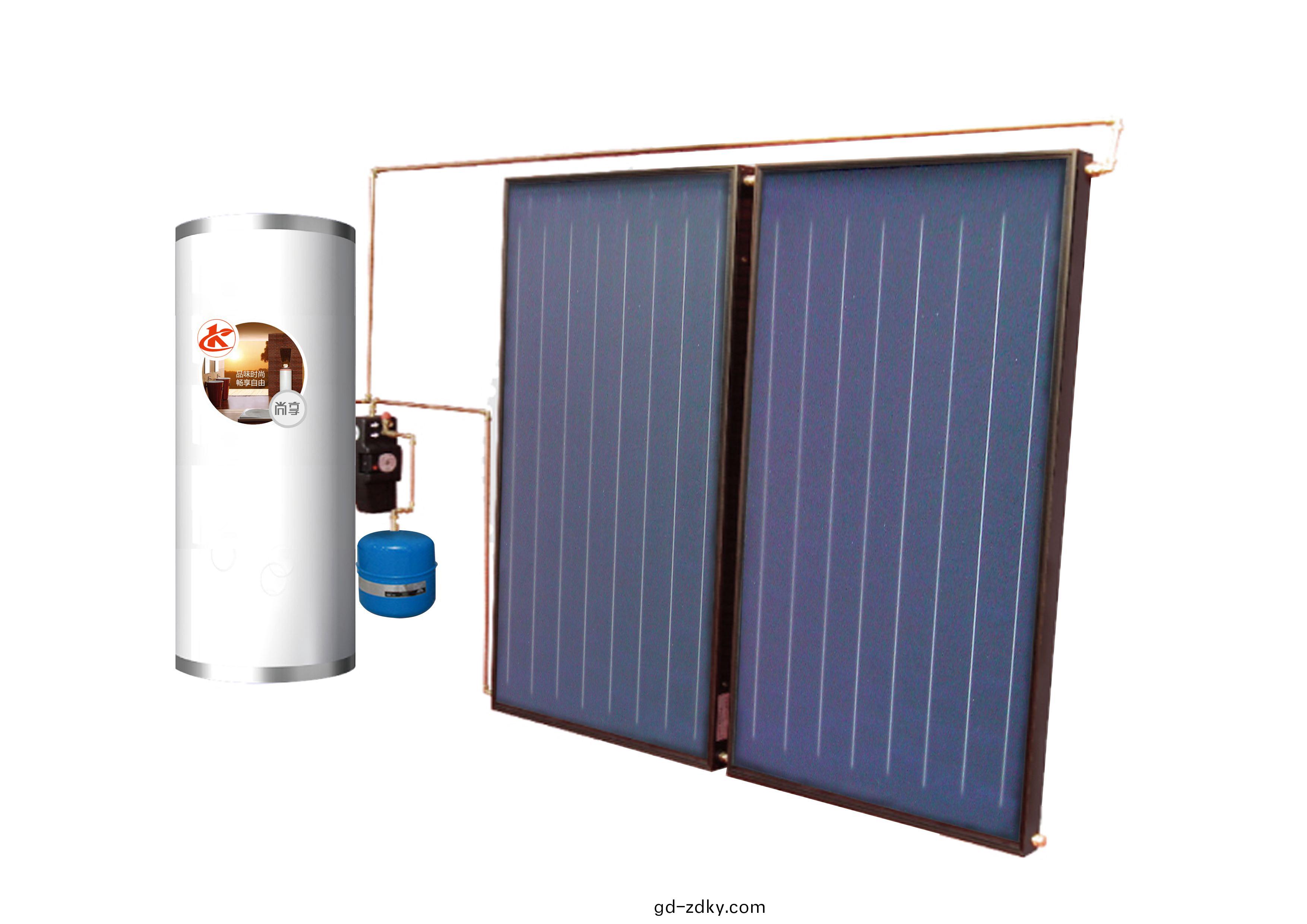 分體承壓強製循環式太(tai)陽能熱水係統(tong) 分體承壓強製循環式太陽能熱水係統