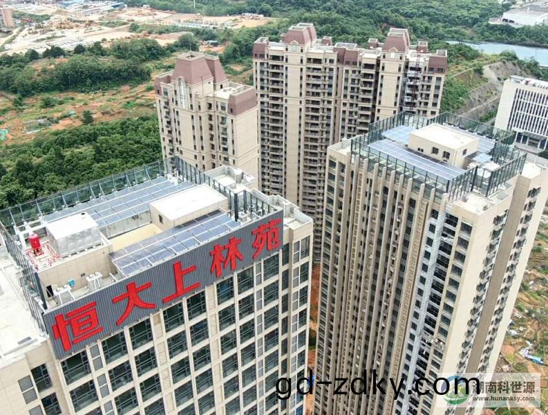 長沙恆大上林苑2#、3#棟(dong)太陽能熱水係統工程