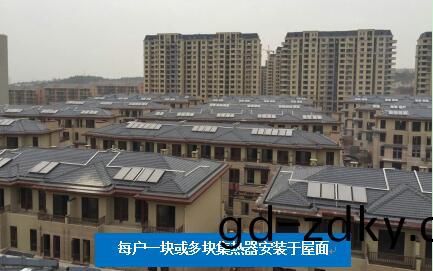 彆(bie)墅屋頂太陽(yang)能集熱器